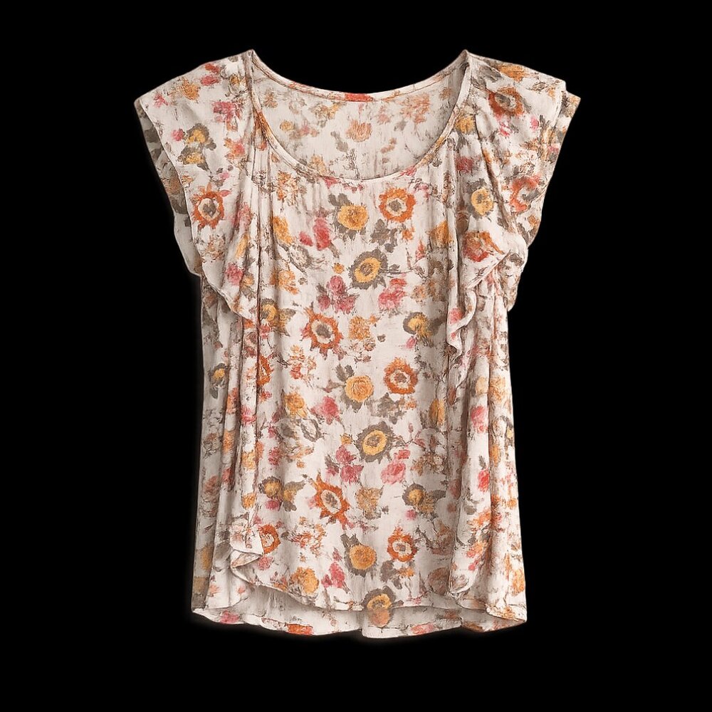 Cynthia Rowley Blouse Floral XS XSmall